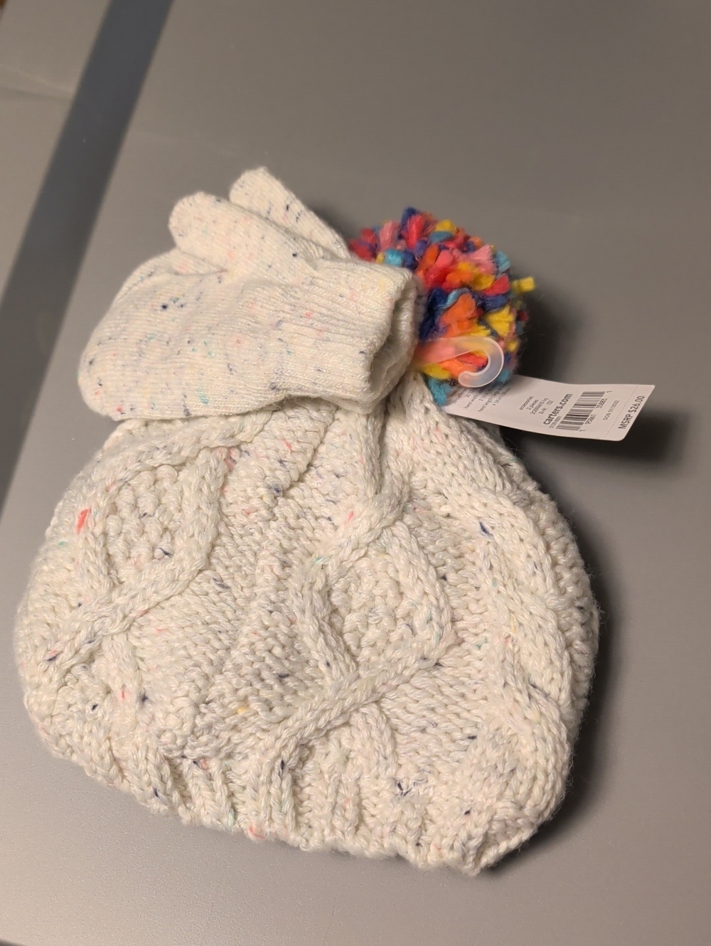 Carters Set Knit Hat & Mittens NWT 2T - 4T